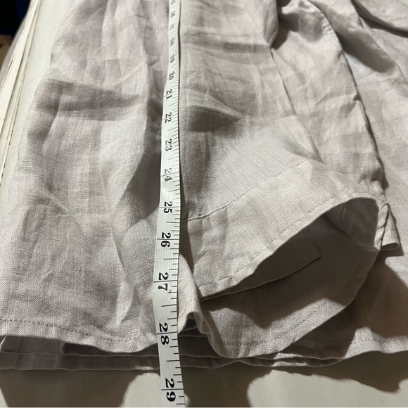 J. Jill Love Linen 100% Linen Light Gray Silver Button Down Shirt - Picture 10 of 10